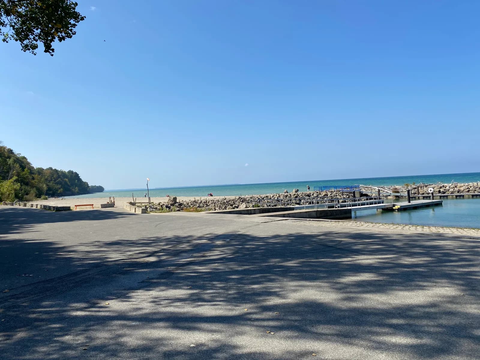 Shades Beach Park swimming hole near Erie, Pennsylvania