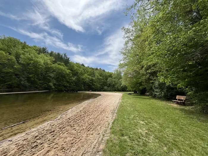 Cave Mountain Lake Campground swimming hole near Natural Bridge Station, Virginia