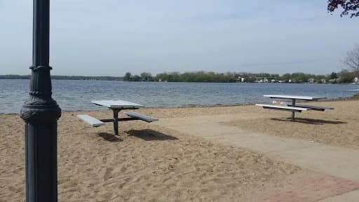 Mercer Beach of Walled Lake swimming hole near Walled Lake, Michigan