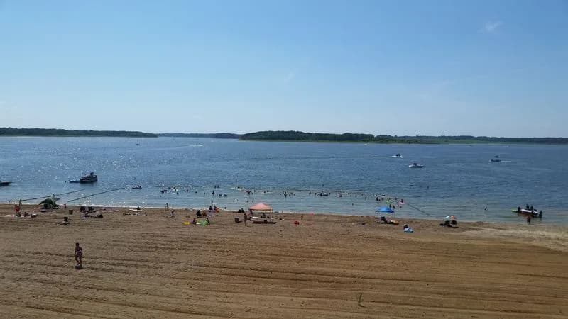 Whitebreast Beach swimming hole near Knoxville, Iowa