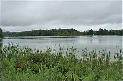 Green Lake Beach swimming hole near Tully, New York
