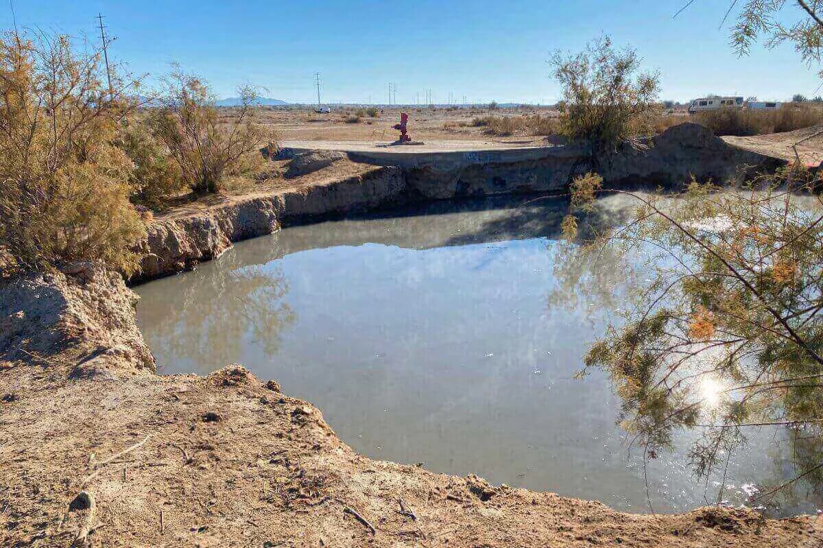 Slab City Hot Springs swimming hole near Niland, California
