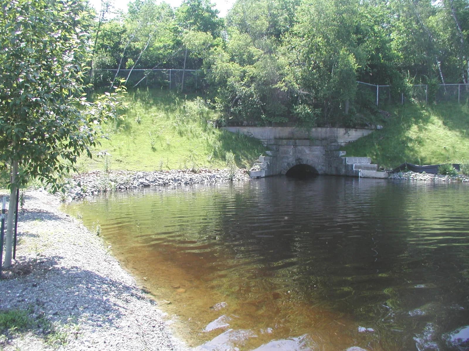 Morses Pond Beach swimming hole near Wellesley, Massachusetts