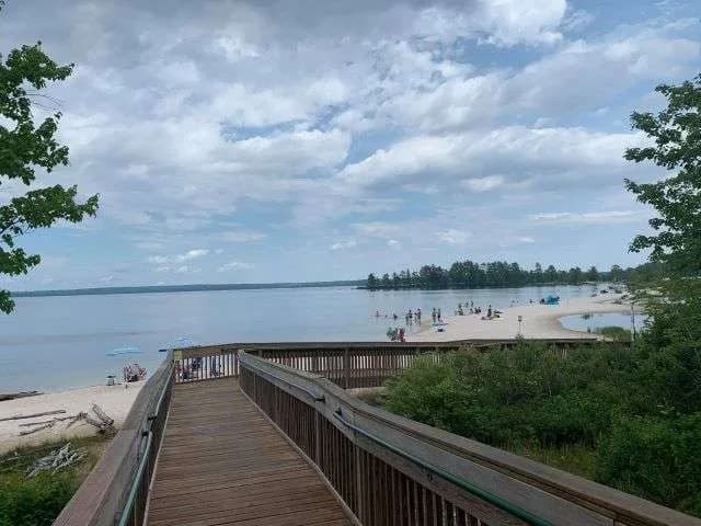 Rich Memorial Beach Sebago Lakes swimming hole near Standish, Maine