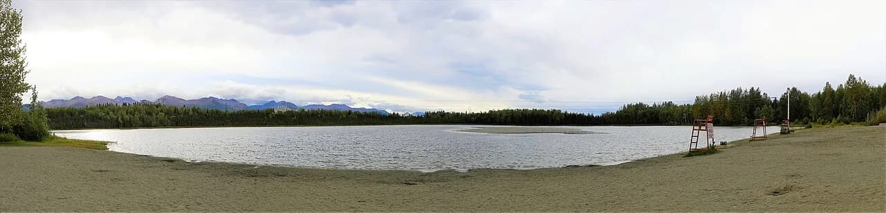 Goose Lake Swimming Lake swimming hole near Anchorage, Alaska