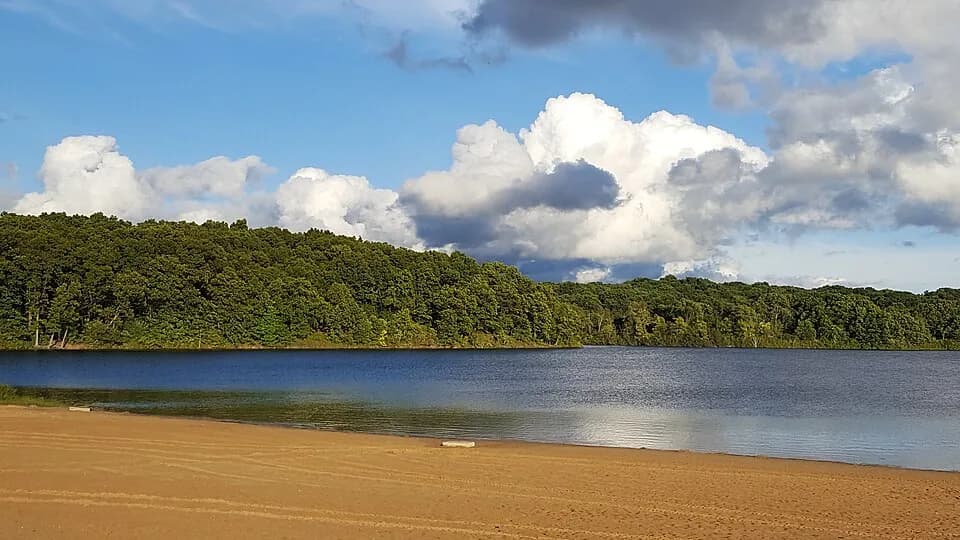 Fort Custer Beach swimming hole near Augusta, Michigan