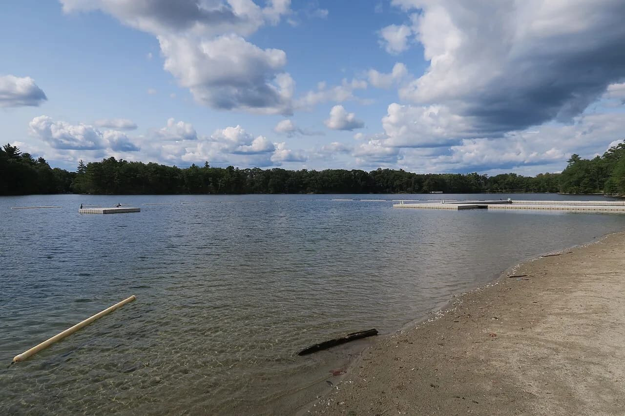 Memorial beach swimming hole near Natick, Massachusetts