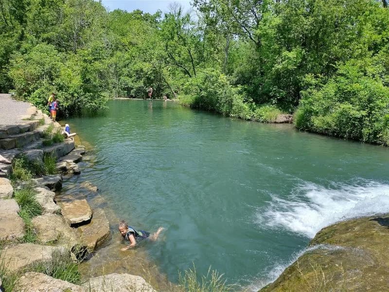Little Niagara Falls swimming hole near Sulphur, Oklahoma