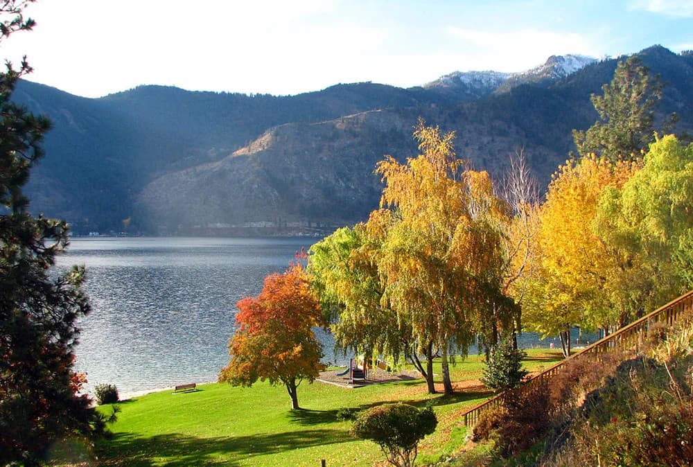 Willow Point Park swimming hole near Manson, Washington