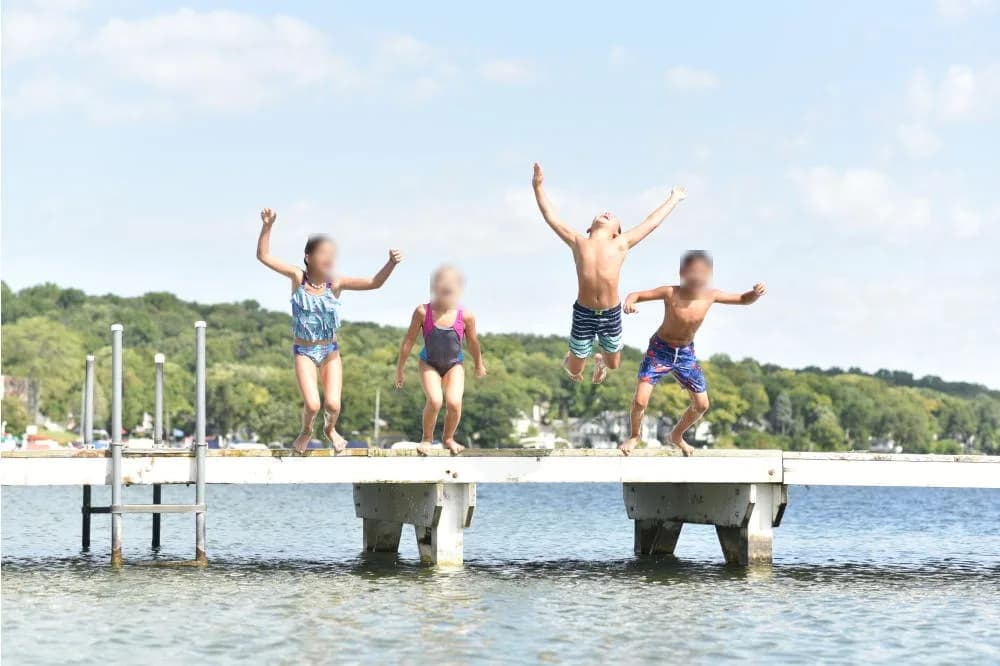 Lake Geneva Public Beach swimming hole near Lake Geneva, Wisconsin