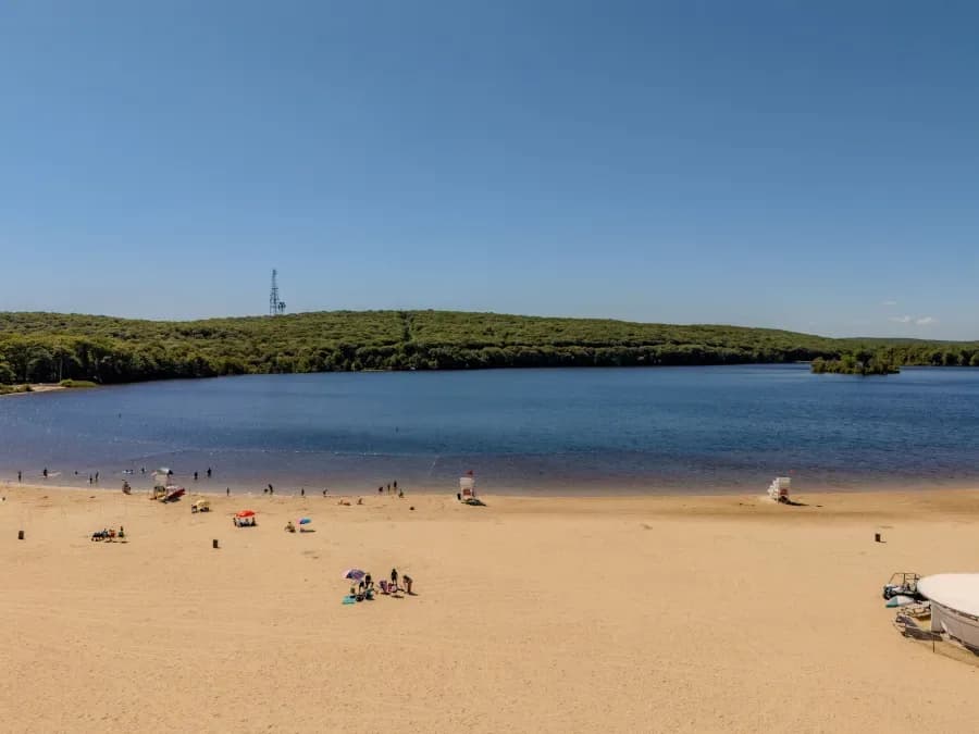 Lake Welch Beach swimming hole near Stony Point, New York