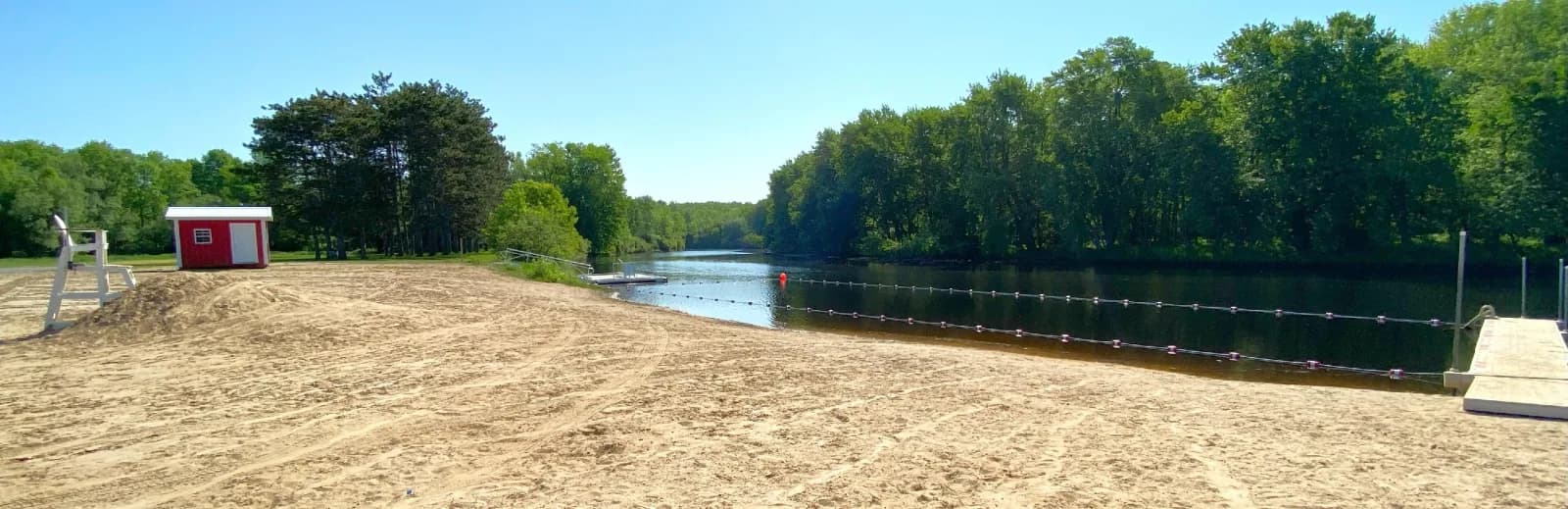 Taylor park beach swimming hole near Canton, New York