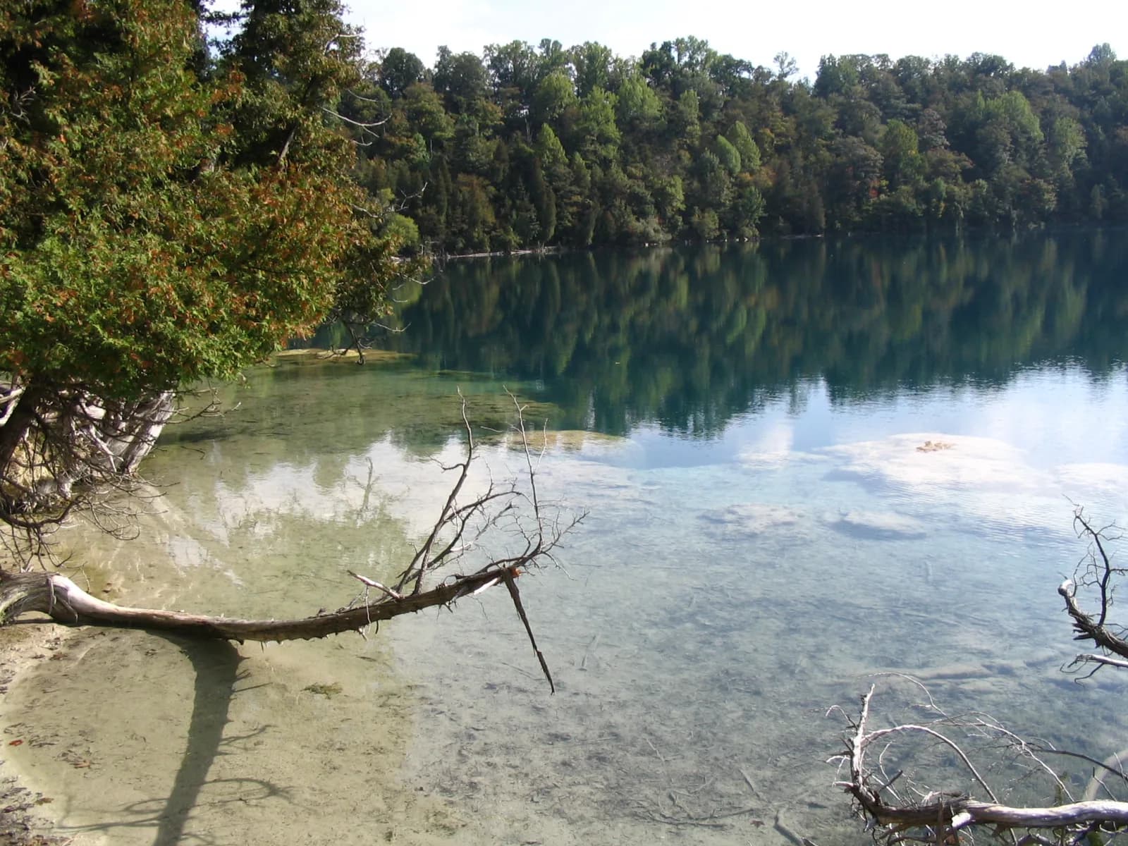 Green Lake Beach swimming hole near Fayetteville, New York