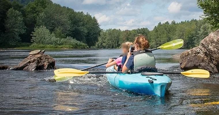 Saco River Tubing swimming hole near Conway, New Hampshire