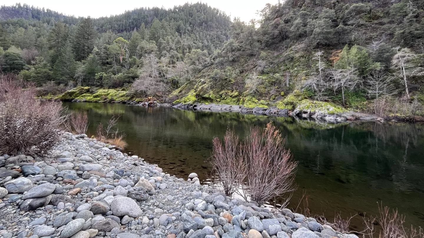 Oak Bottom Campground swimming hole near Somes Bar, California