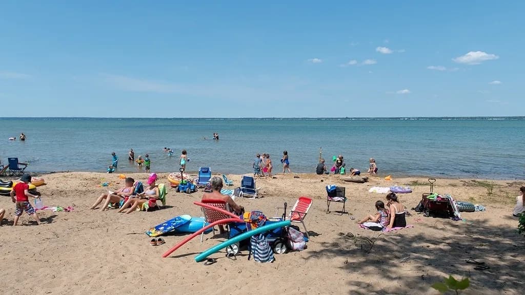 Tawas Point State Park swimming hole near East Tawas, Michigan
