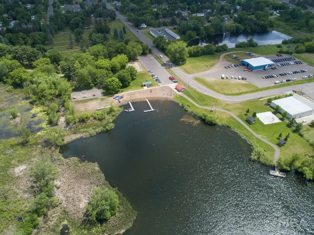 West Side Park and City Beach swimming hole near Pine City, Minnesota