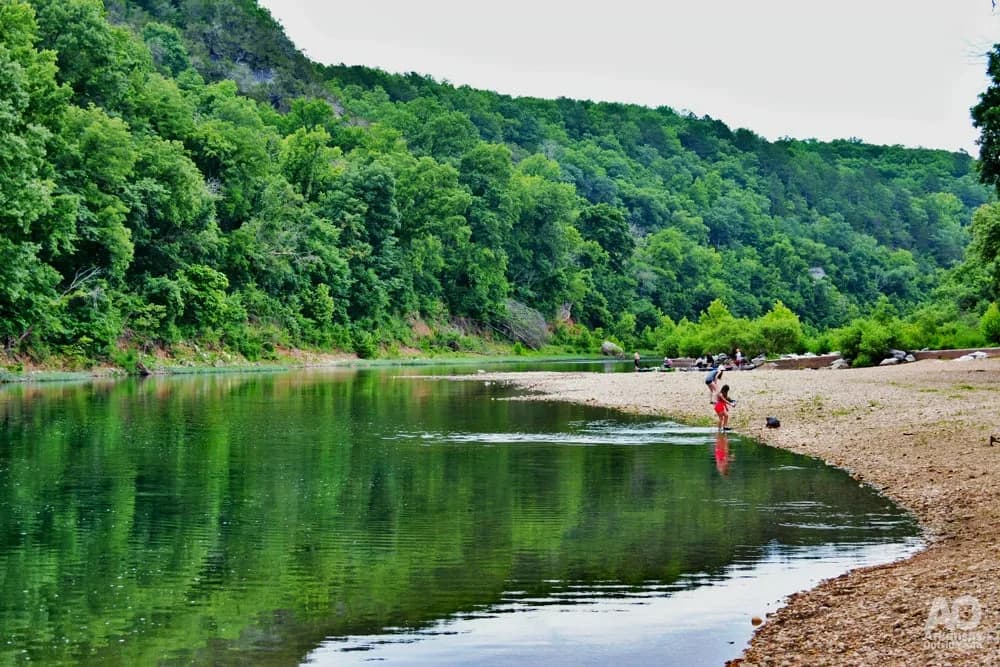 Tyler Bend Campground swimming hole near St Joe, Arkansas