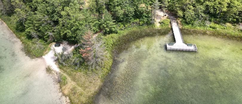 Idlewild Beach swimming hole near Idlewild, Michigan
