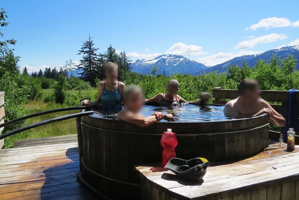 Chief Shakes Hot Springs Site swimming hole near Wrangell, Alaska