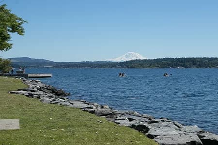 Medina Beach Park swimming hole near Medina, Washington