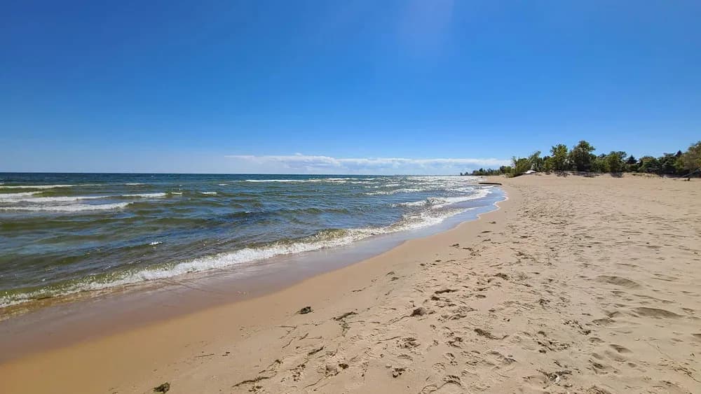 Oscoda Beach Park swimming hole near Oscoda Township, Michigan