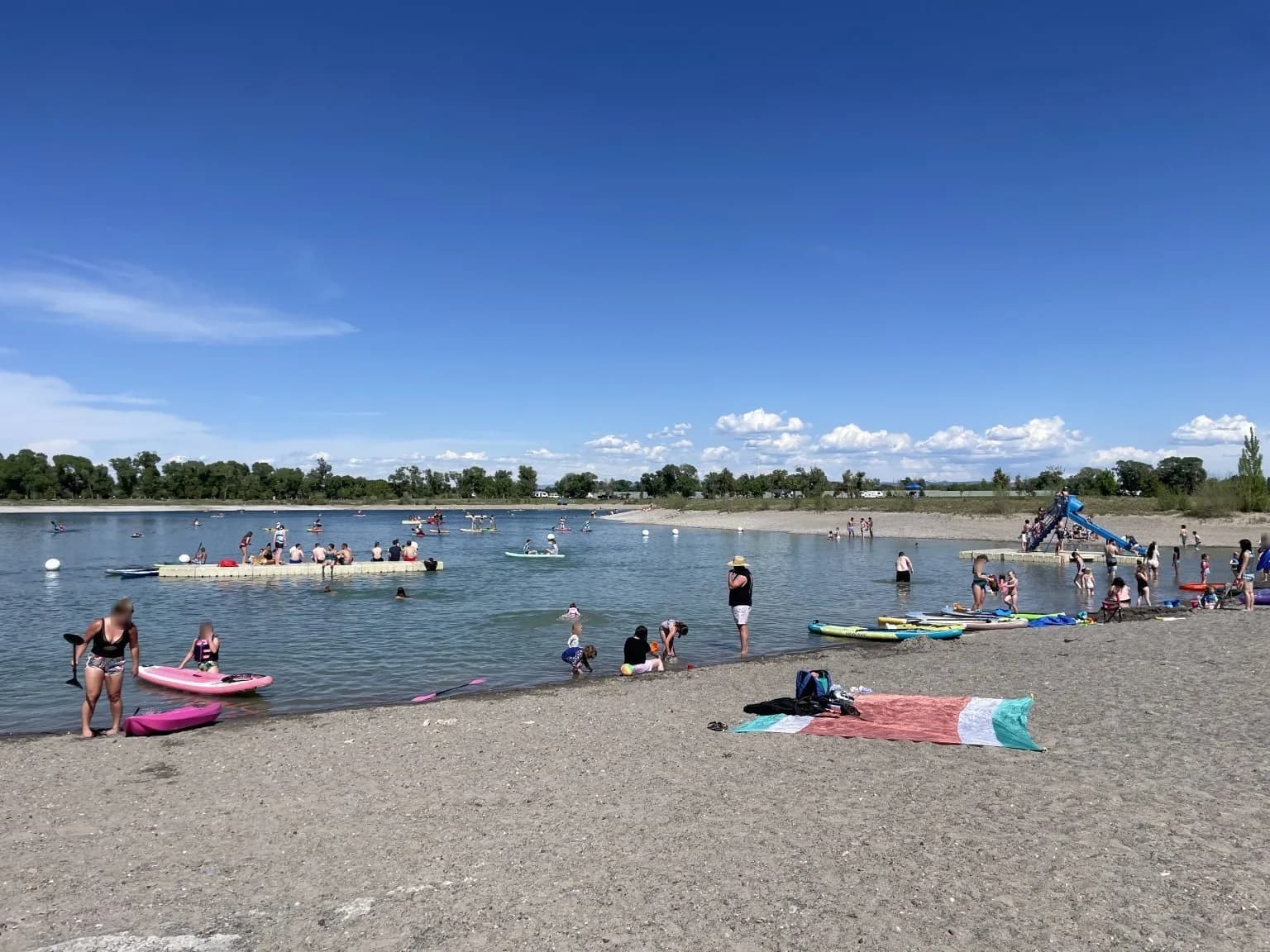 Rigby Lake Beach swimming hole near Rigby, Idaho