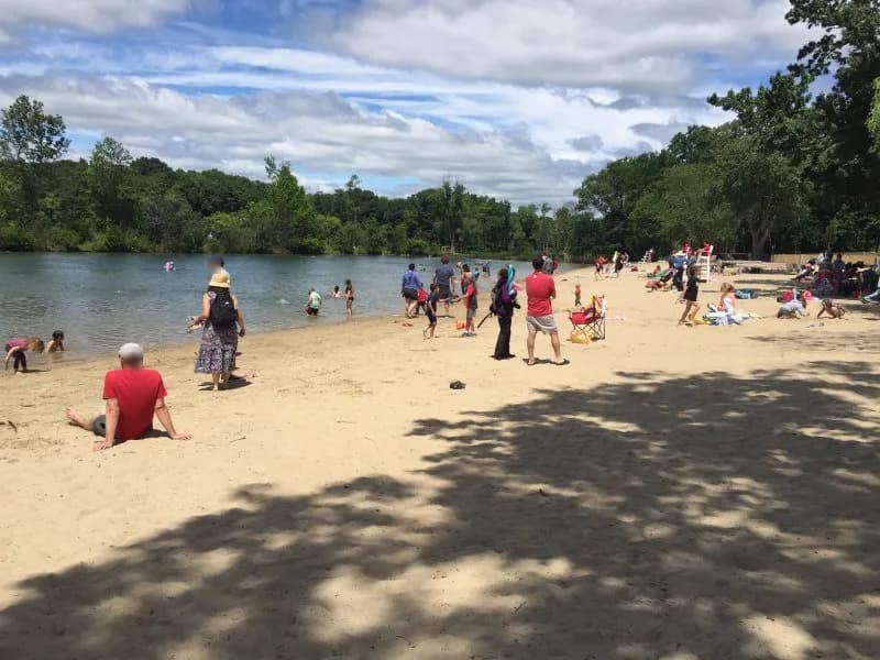 Reservoir Beach swimming hole near Arlington, Massachusetts