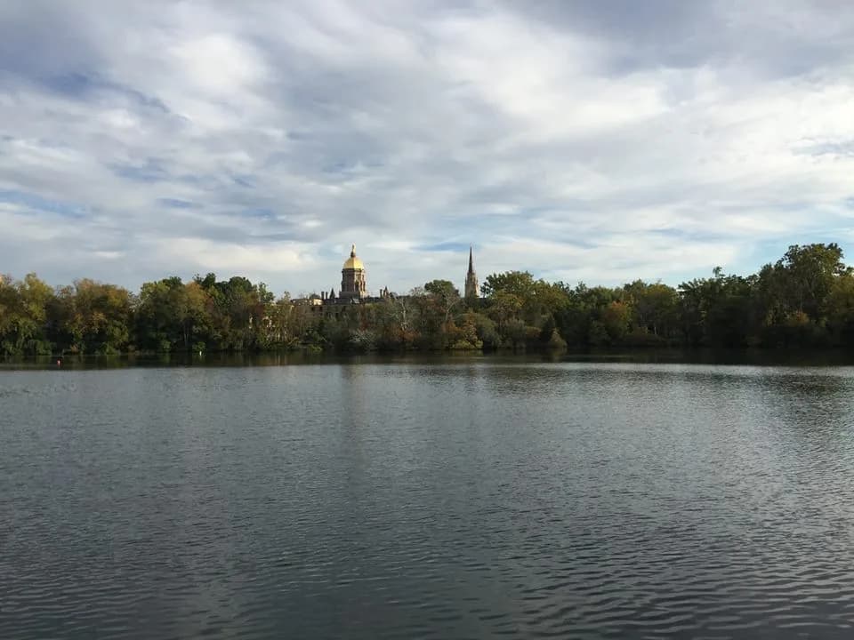 Saint Josephs Lake swimming hole near Notre Dame, Indiana