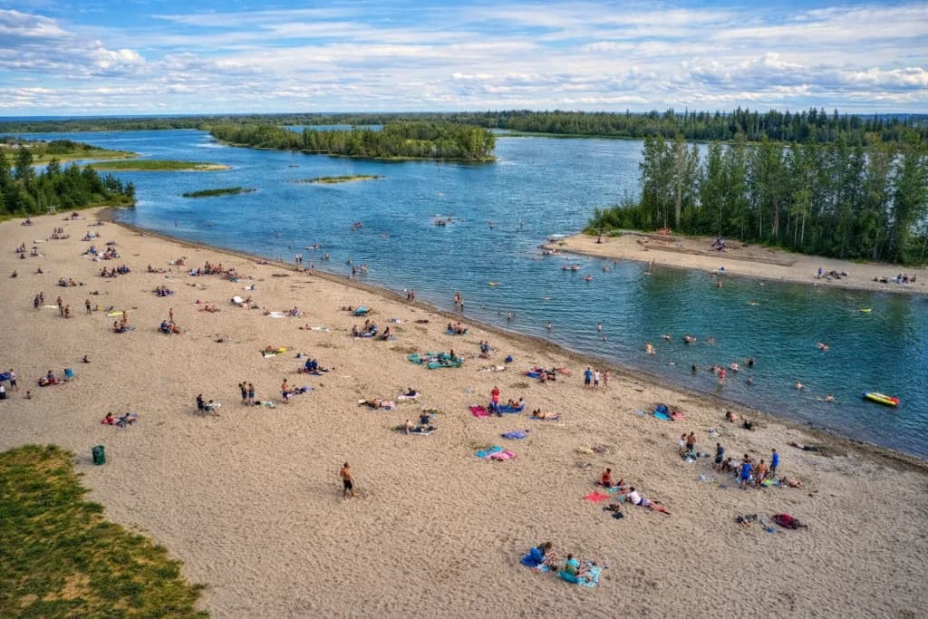 Tanana Lakes Recreation Area Swim Beach swimming hole near Fairbanks, Alaska
