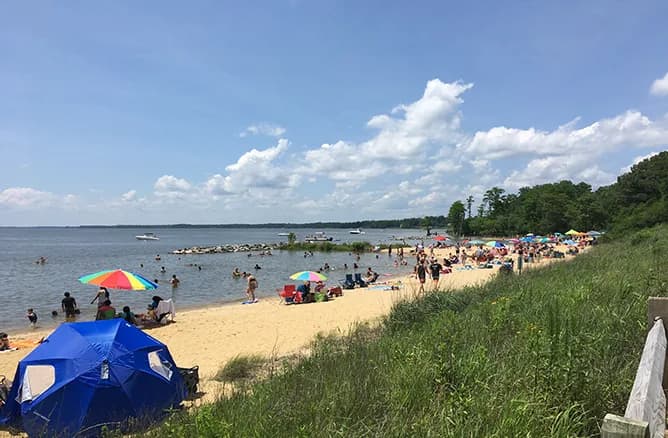 Jamestown Beach. swimming hole near Williamsburg, Virginia