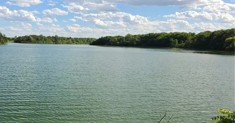 Lake Alvin State Recreation Area swimming hole near Harrisburg, South Dakota