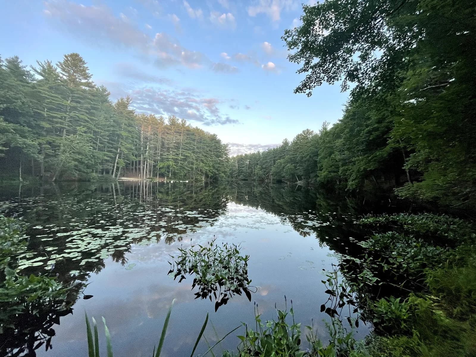 Frye Pond Beach swimming hole near Andover, Massachusetts