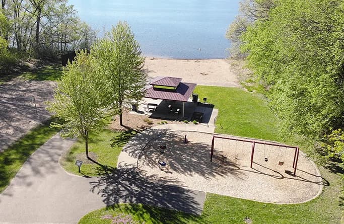 Silver Lake Beach Park swimming hole near Columbia Heights, Minnesota