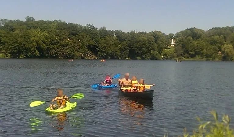 Mamanasco Lake swimming hole near Ridgefield, Connecticut