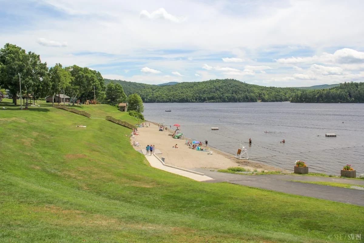 Schroon Lake Beach swimming hole near Schroon Lake, New York