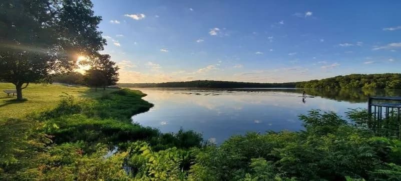 Shawnee Mission Park Beach swimming hole near Shawnee, Kansas