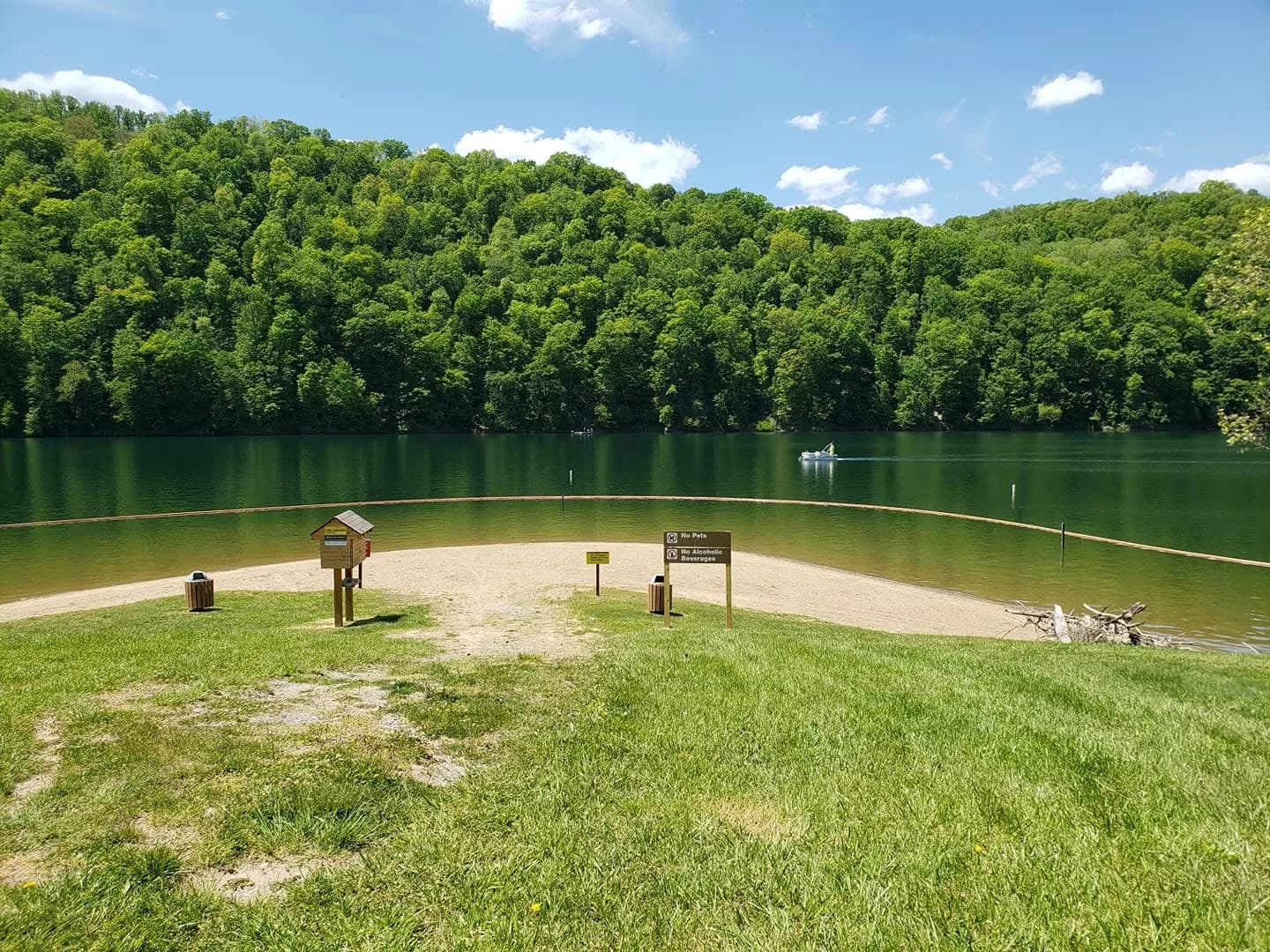 Bee Run Recreation Area Beach swimming hole near Sutton, West Virginia