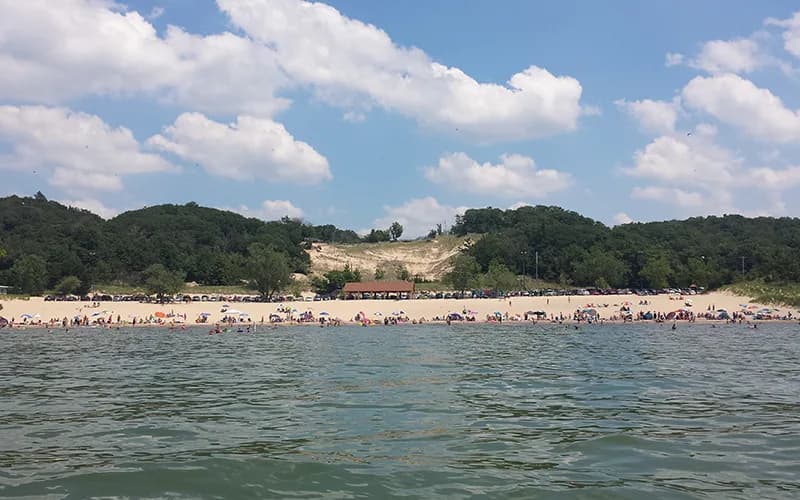North Beach Park swimming hole near Spring Lake, Michigan