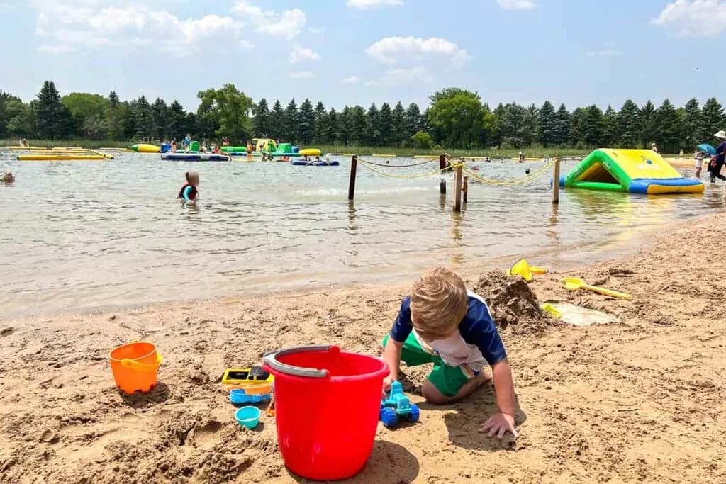 Plamann Park Lake swimming hole near Appleton, Wisconsin