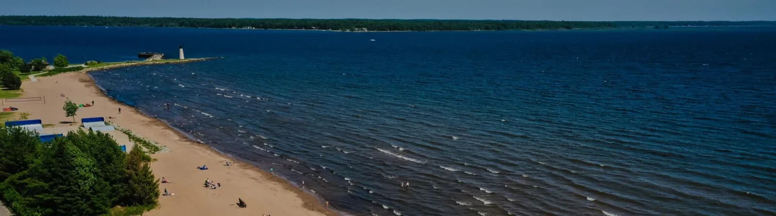 Van Cleve Park & Gladstone Beach swimming hole near Gladstone, Michigan