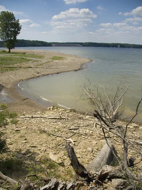 East Fork State Park Beach swimming hole near Bethel, Ohio