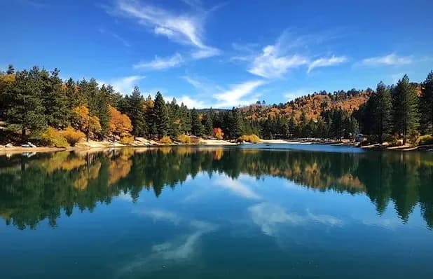 Green Valley Lake Beach swimming hole near Green Valley Lake, California