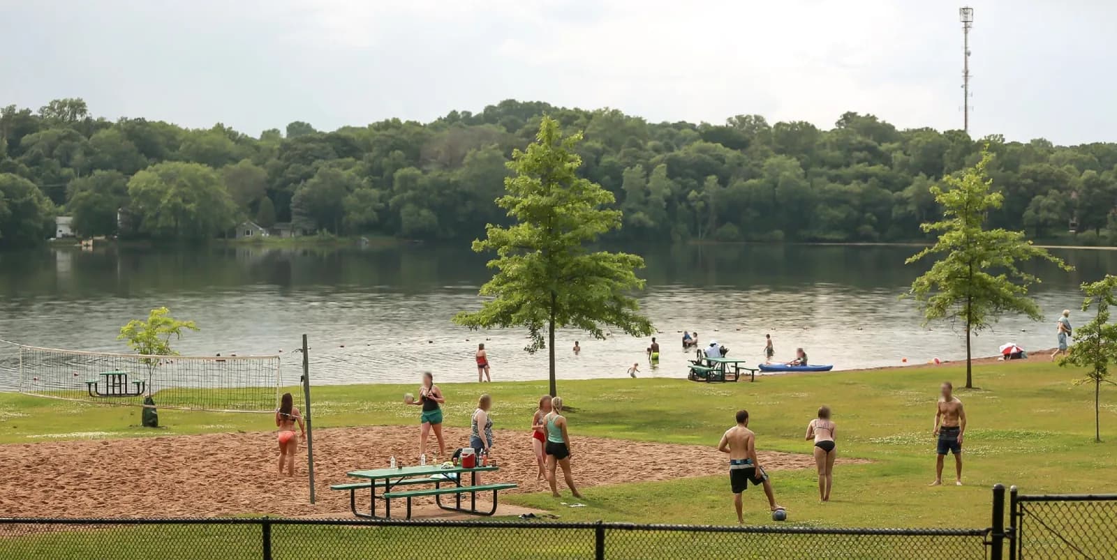 Carver Lake Park and Beach swimming hole near Woodbury, Minnesota