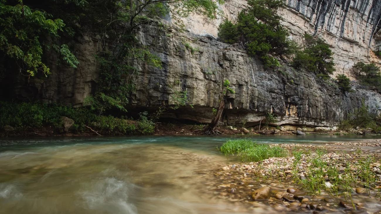 Steel Creek Campground swimming hole near Jasper, Arkansas
