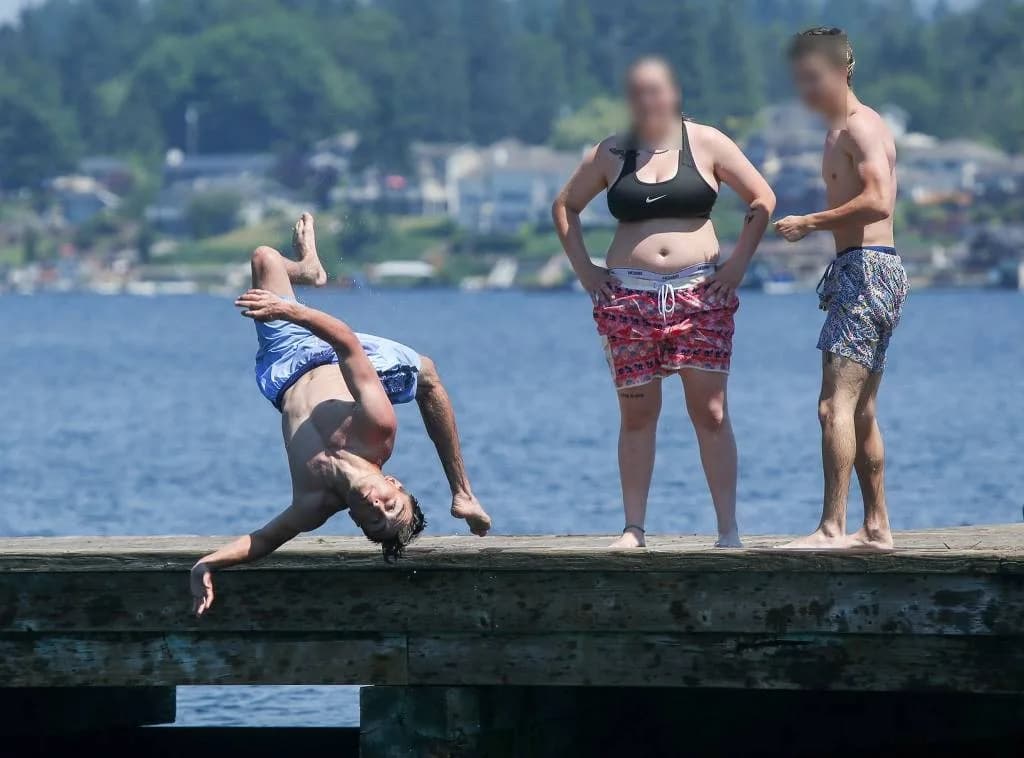 Davies Beach swimming hole near Lake Stevens, Washington