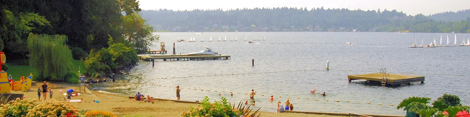 Chism Beach Park swimming hole near Bellevue, Washington