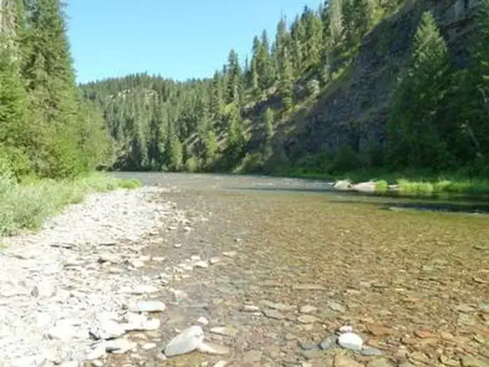 Devils Elbow Campground swimming hole near Wallace, Idaho