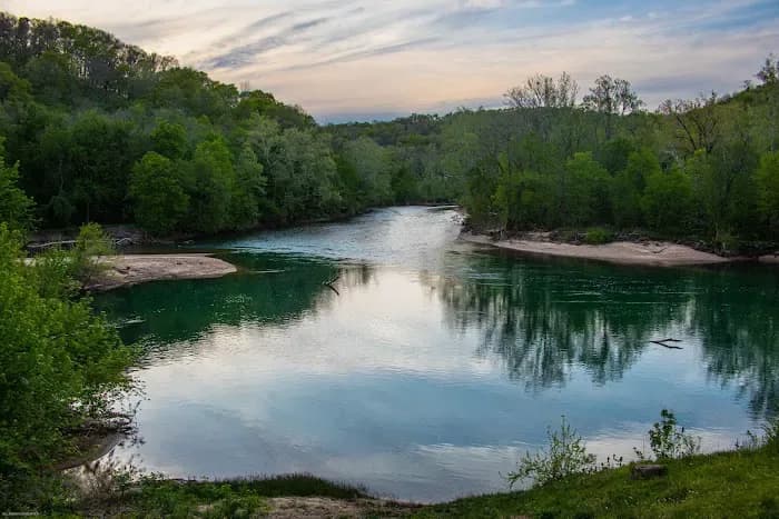Two Rivers Campground swimming hole near Eminence, Missouri