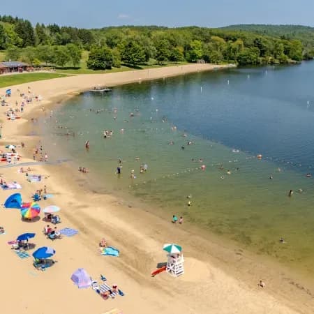 Lake Taghkanic State Park swimming hole near Ancram, New York